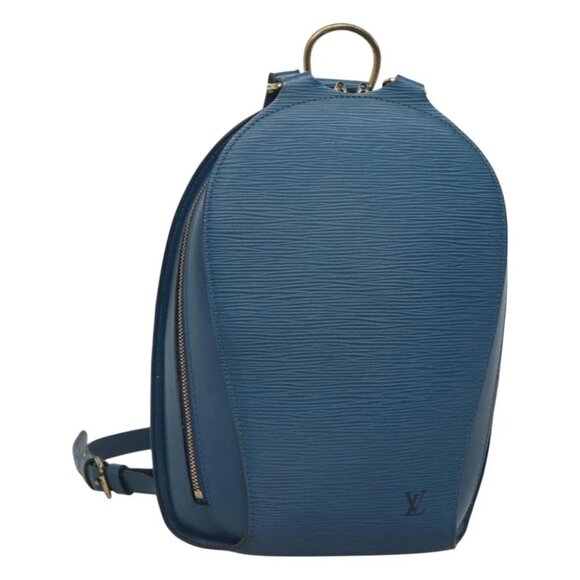 LOUIS VUITTON Epi Mabillon Backpack Blue - Picture 1 of 14